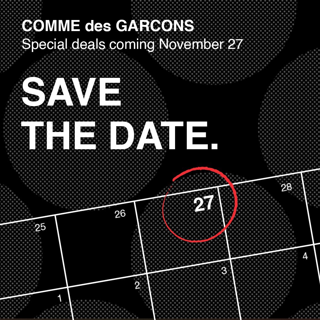 comme des garcons black friday