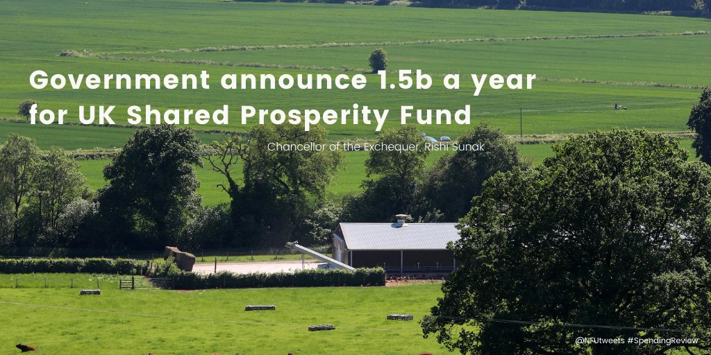 Positive to see that the UK Shared Prosperity Fund will match current levels of funding from EU. These funds must ensure that farm projects are sufficiently funded and supported. The #UKSPF will be vital in ensuring the future of farming businesses and rural communities #SR20