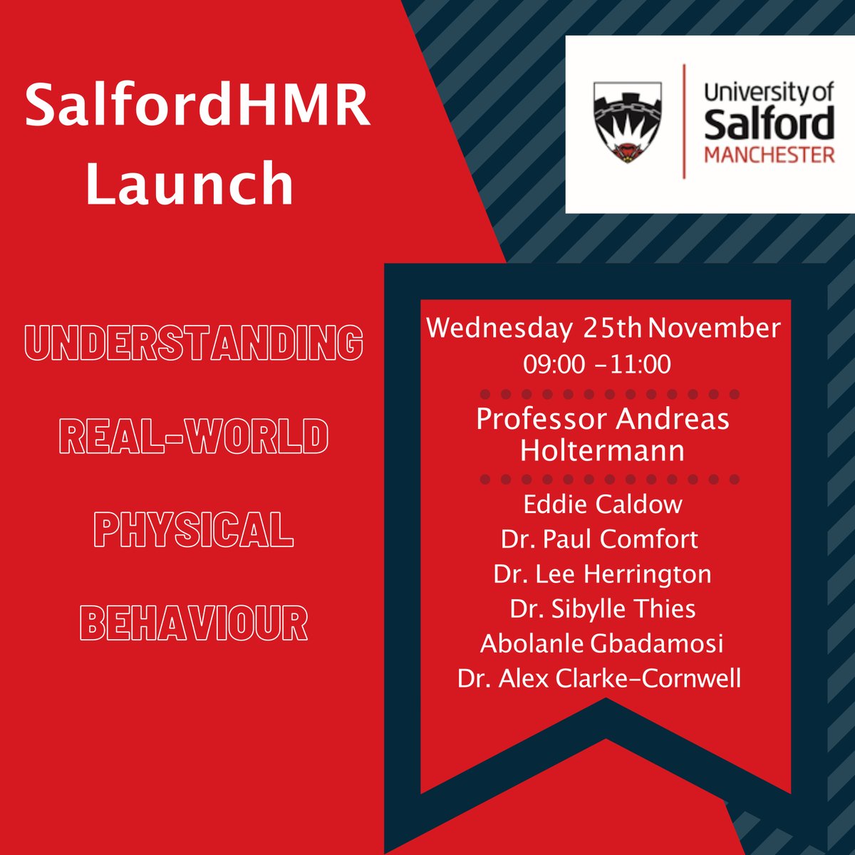 We’re almost ready to go with our session on Understanding Real-World Physical Behaviour with  our keynote <a href="/profHoltermann/">Andreas Holtermann</a> and presentations from <a href="/eddie_caldow/">Dr Eddie Caldow</a>, <a href="/PaulComfort1975/">Professor Paul Comfort</a>, <a href="/leehphysio/">Lee Herrington</a>, Sibylle Thies, <a href="/abolanle_lawal/">Abolanle Lawal, Ph.D.</a> and <a href="/dralexcc/">Dr Alex Clarke-Cornwell</a> #SHMRLaunch