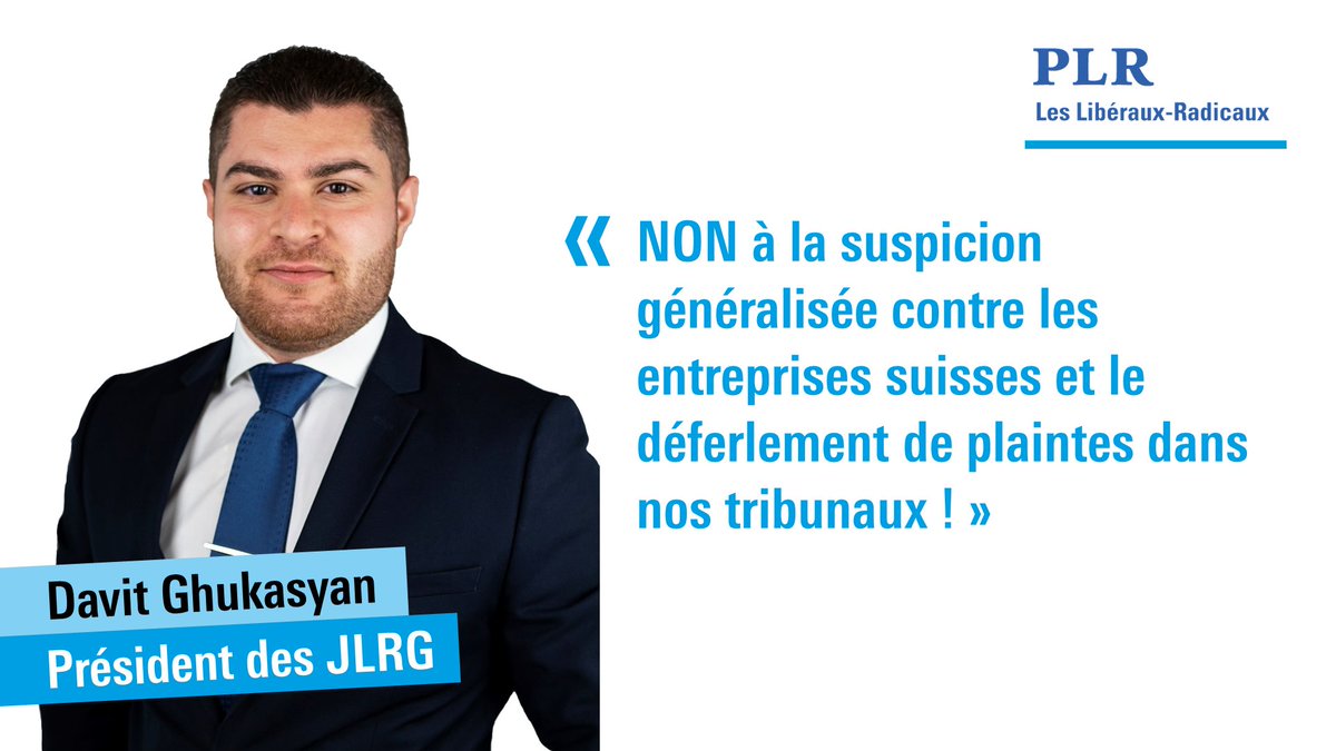 Président des <a href="/JLRGeneve/">JLR Genève</a>, Davit dit NON à la suspicion généralisée et NON à l'initiative #entreprisesresponsables. 🙅

#CHvote #2xNON