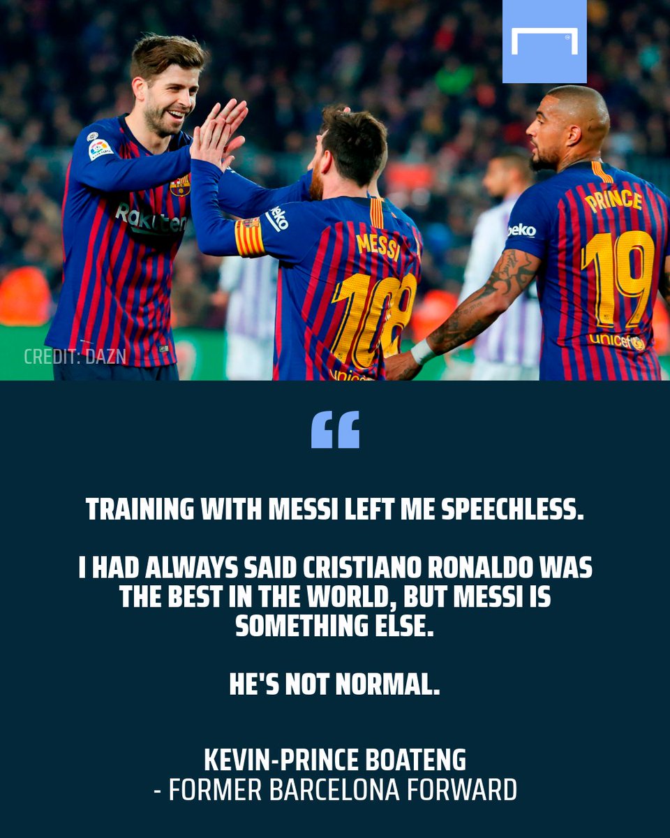 goal's tweet photo. "I had always said that Cristiano Ronaldo was the best in the world, but Messi is something else."

🐐 https://t.co/U4ytVPguJg