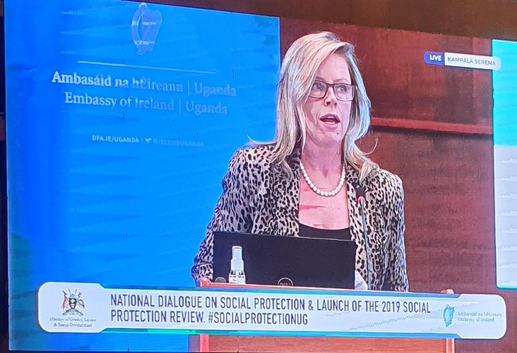 Ms Nicole McHugh, chair, Social Protection Donor Group/ Dep. Ambassador <a href="/IrlEmbUganda/">Ireland in Uganda</a> highlights the importance of working together and coordination in ensuring timely responses to mitigate costs of shocks and pandemics.
#SocialProtectionUg 
<a href="/UKinUganda/">UK in Uganda 🇬🇧 🇺🇬</a> <a href="/ESPprogramme/">ESP</a> <a href="/NPA_UG/">National Planning Authority 🇺🇬</a>