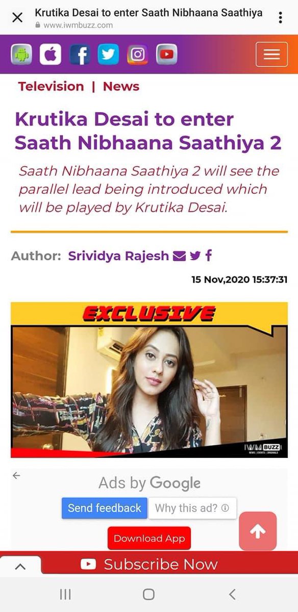 KrutikaDesai16's tweet image. New Journey in television #ParallelLead #SathNibhanaSathiya ♥️