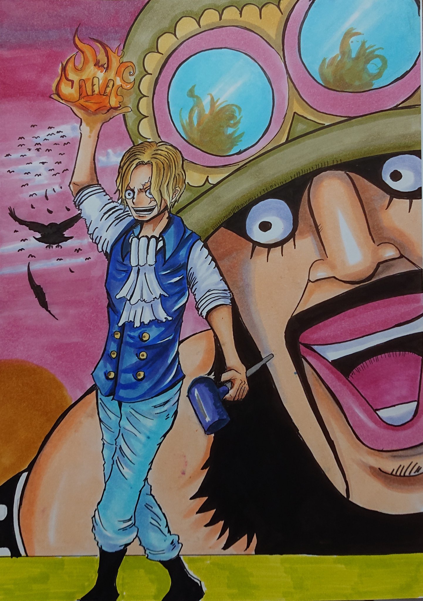 バンノッチ Ar Twitter サボ モーリー カラス モーリー久しぶりに描きましたー アイコン候補に踊りでています ワンピース サボ モーリー イラスト 革命軍 T Co Ytfphzjnhf Twitter