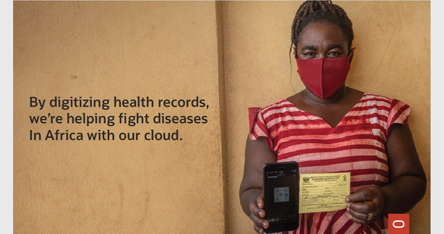 Oracle is partnering with the Tony Blair Institute for Global Change <a href="/InstituteGC/">Tony Blair Institute for Global Change</a> to digitize #healthcare data in #Africa. Learn how our #cloud is helping strengthen public health programs in Ghana, Rwanda, and Sierra Leone. bit.ly/39d76MN