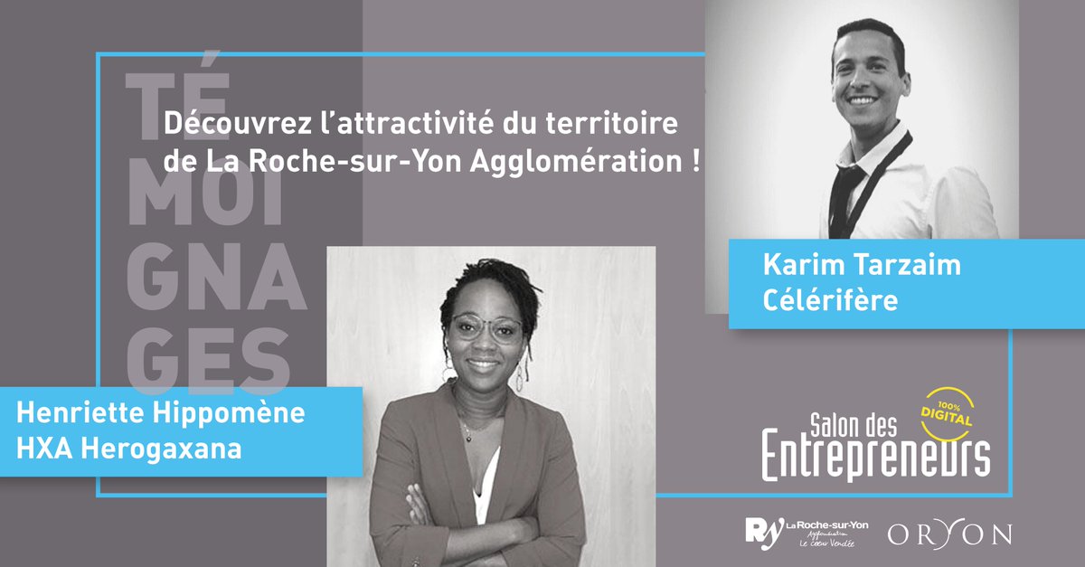 💻RDV aujourd'hui à 11h avec <a href="/celerifere85/">Célérifère</a> et #HXAHerogaxana pour découvrir les #opportunités d'entreprendre sur le territoire de <a href="/larochesuryonfr/">La Roche-sur-Yon, Ville & Agglomération</a>
👉 bit.ly/SDE-ECV
@SDEntrepreneurs #SDE2020 #entreprenariat #témoignages <a href="/CRI_lrsy/">C.R.I-Centre de Ressources en Innovation</a>