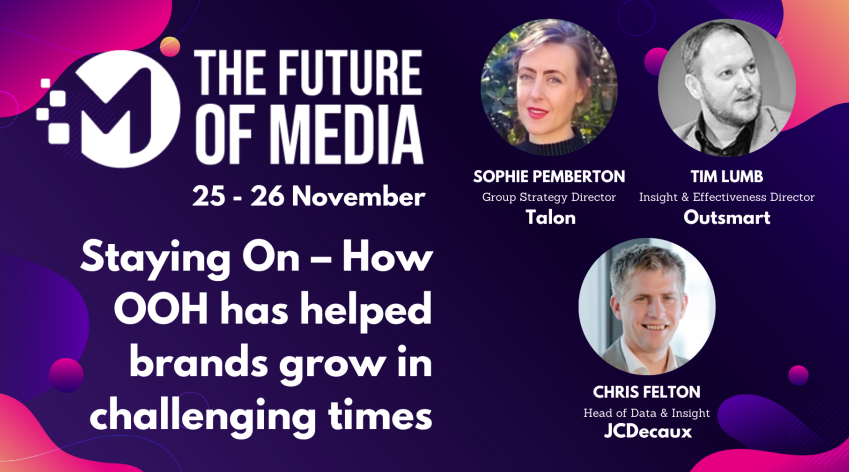 TalonOOH's tweet photo. Our Group Strategy Director, @SophiePembo, will be joining the @MediatelNews #FoMedia panel today at 12:35 (BST), discussing "Staying On: How #OOH has helped brands grow in challenging times." Sign up now: https://t.co/47OXW4D8GS https://t.co/ewaat9idEp