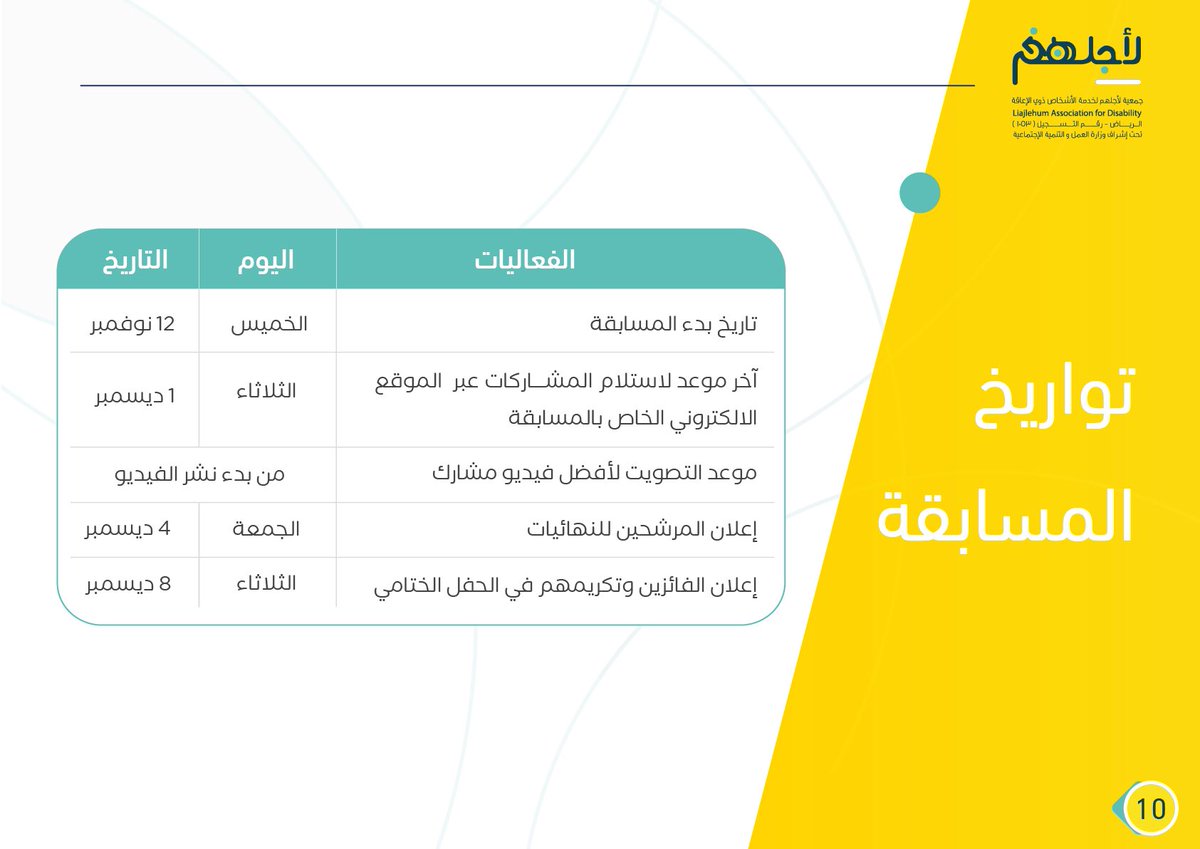 EdreesAbdulla17's tweet photo. تعد مسابقة "قصة نجاحي" احدى فعاليات الملتقى السنوي الثاني لأسر الأشخاص #ذوي_الإعاقة "#جودة_الحياة" الذي تنظمه @Liajlehum لتعمل على تطوير الذات وزيادة روح التنافس الإيجابية فيما بينهم
رابط التسجيل:
https://t.co/lchHiQEnvo

#الرياض #السعودية https://t.co/3PbKbc5MzH