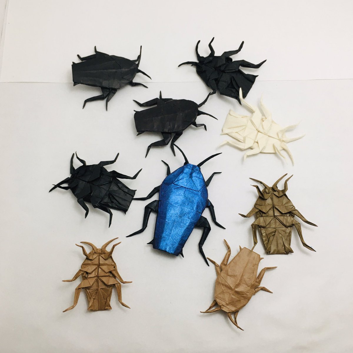 ハエトリ限界オタク せっかくなのでトレンドに便乗します 折り紙のゴキブリです 創作 勝田恭平さん 折り 私 ハエトリ限界オタク 出典 至高の折り紙 折り紙作品 ゴキブリ