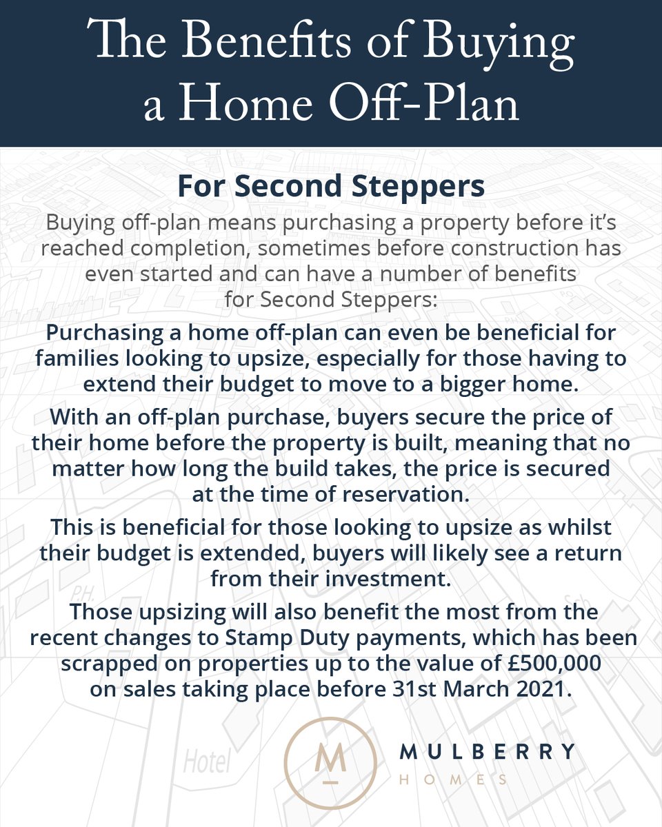 MulberryHomesUK's tweet image. With the demand for housing higher than ever, more and more home-seekers are choosing to buy a brand-new home before its built and reap the rewards that off-plan provides for Second Steppers.

#secondsteppers #offplanpurchase #newhome #reapthebenefits #mulberryhomes