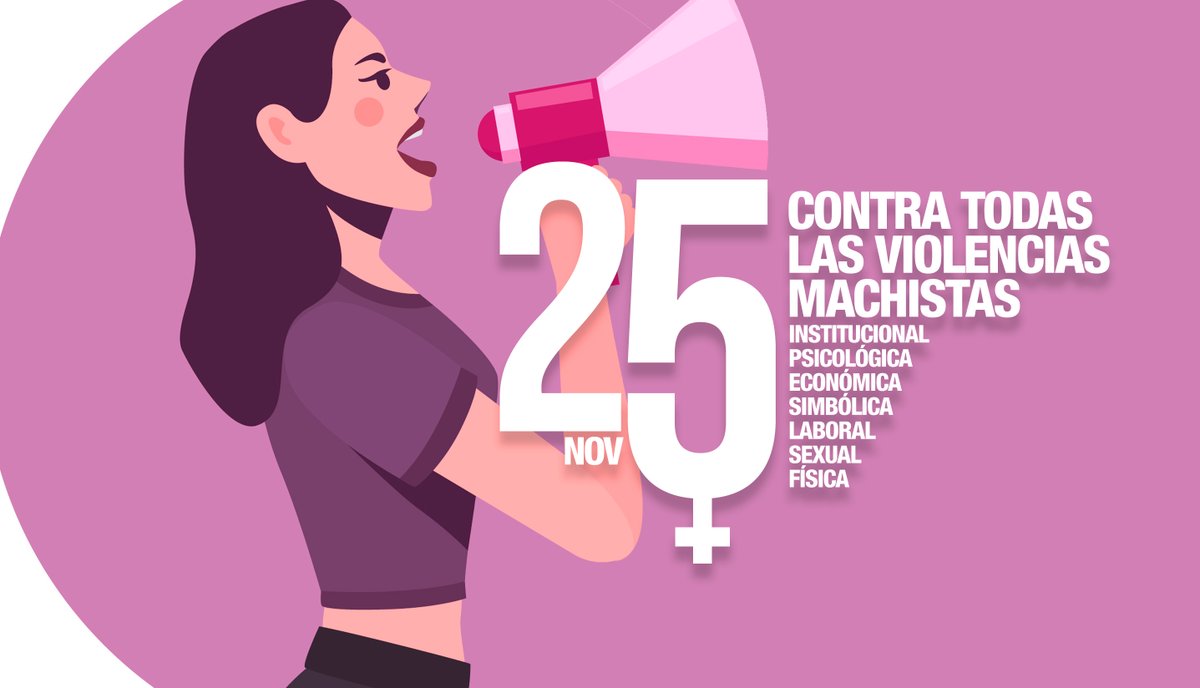 Seguimos luchando contra todo tipo de violencias. Son miles las mujeres que viven en peligro y cuya situación se ha agravado por el #Covid.

Vamos a luchar juntas y organizadas.

#NiUnaMenos #NosQueremosVivas #25N