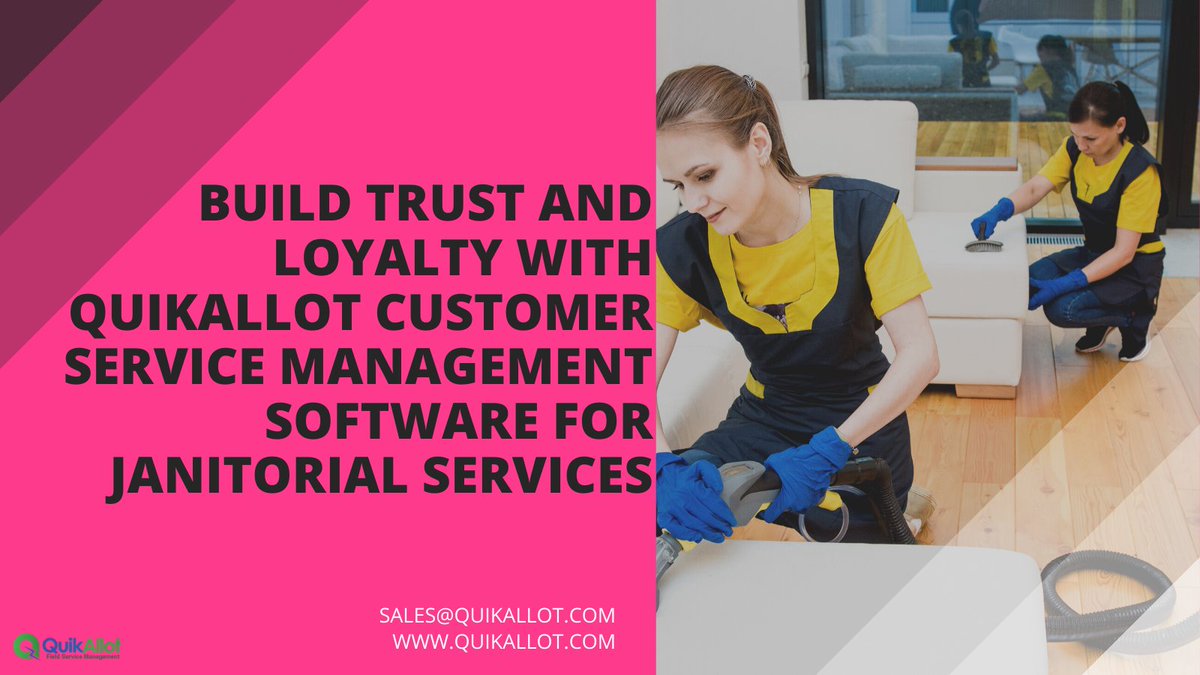 clara_ghosh's tweet image. Make this power-packed software all yours &amp;amp; grow your #fieldservicesbusiness revenue! Book a free demo: bit.ly/3dpvCZT

#JanitorialServiceSoftwareSolutions
#JanitorialServiceManagementSoftware
#JanitorialServicesSoftware
#JanitorialBusinessManagementSoftware #QuikAllot