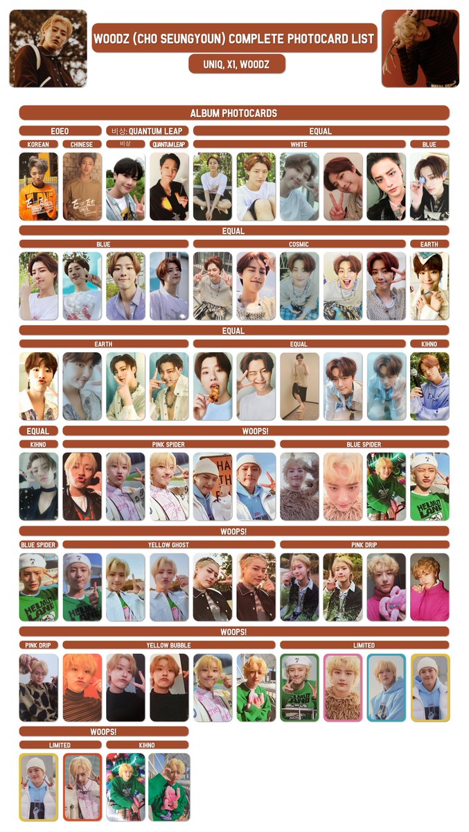 WOODZ (조승연 - Cho Seungyoun) Complete Photocard List Album