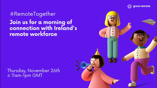 WesternDevCo's tweet image. The team at @GrowRemote along with their partners @ChangexHQ are holding an event to connect with Ireland's remote workforce. 

Why not join to find out leaders' insights on how to make remote working work for you.

More info 👉 bit.ly/2J3auz5

#RemoteTogether