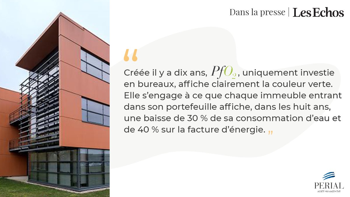 #DansLaPresse 📰| Les Echos citent PFO2 comme #SCPI de référence en matière d'économies d'eau et d'énergie.
#Positive2030 🍃 

"Immobilier d'investissement : les SCPI se mettent au vert"
➡️ lesechos.fr/patrimoine/imm…