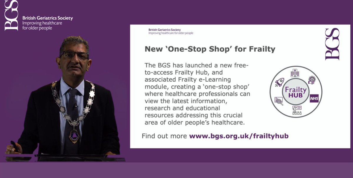 GeriSoc's tweet photo. BGS President @TashMasud discusses our recently launched #FrailtyHub. Find out more here https://t.co/IAJyDFLjnw #BGSConf https://t.co/VUk7WEJKnh