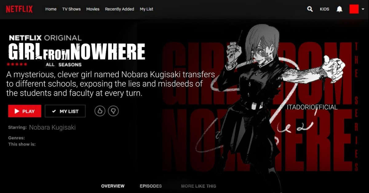 "Girl from NOWHERE" Starring Nobara Kugusaki