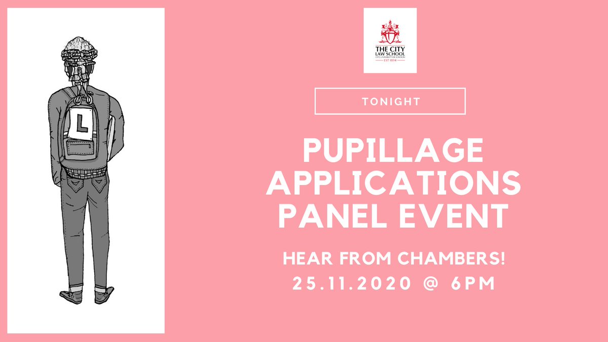 TONIGHT! The <a href="/CityLawSchool/">The City Law School</a> Pupillage Advice Service invite you to the Ultimate Guide to Pupillage Application Forms. We'll have a panel of 6 barristers to offer their insights at 6PM. city.ac.uk/events/2020/no… #pupillage #applications #lawstudent  Image thanks to <a href="/AdamDoughty1/">Adam Doughty</a>