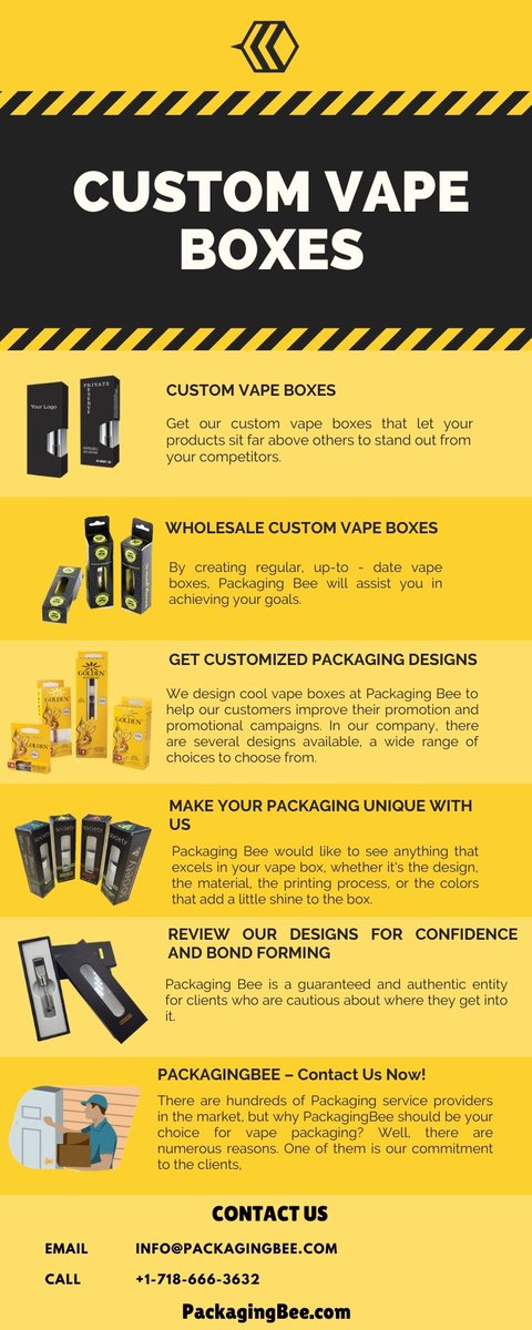AndrewP70588823's tweet image. Get our custom vape boxes that let your products sit far above others to stand out from your competitors. 

packagingbee.com/vape-packaging/

#VapePackaging #CustomVapePackaging #WholesaleVapePackaging #CustomVapeBoxes