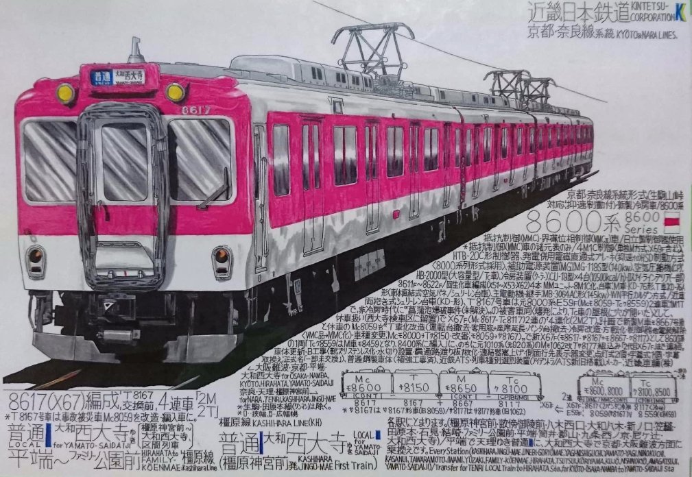 原作の隣に自分の作品を貼る 近鉄の曰く付き電車 8600系x67編成 The 出町柳 彩都 アヤ お仕事募集中のイラスト 原作の隣に自分の作品を貼る 近鉄の曰く付き電車 8600系x67編成 The 出町柳 彩都 アヤ お仕事募集中のイラスト