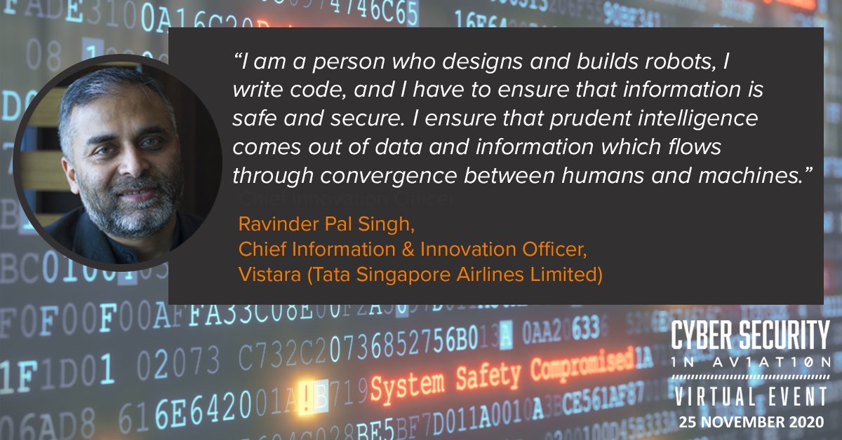 It was great to hear Ravinder Singh discuss 'Protecting Aviation from Hackers' at #CyberSecurityInAviation 2020. 
Learn more from Singh on #security weaknesses at airports and potential #hackingthreats to aircraft. Read his exclusive interview lnkd.in/e9DuDBt