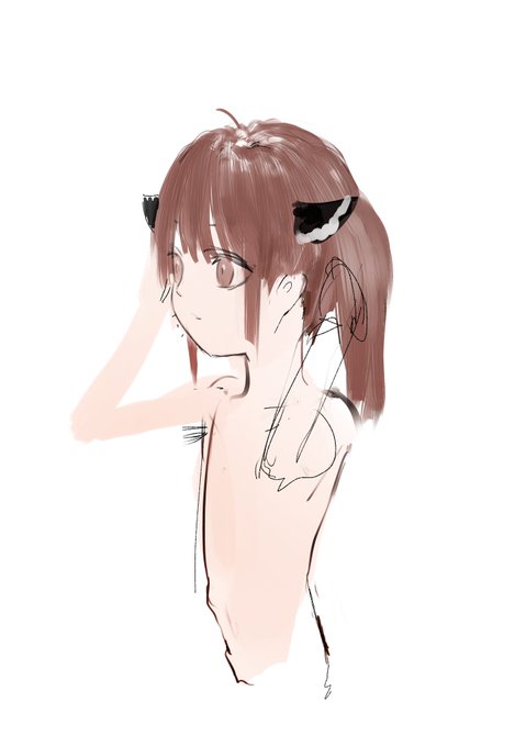 髪の毛ブラシ試し書き 