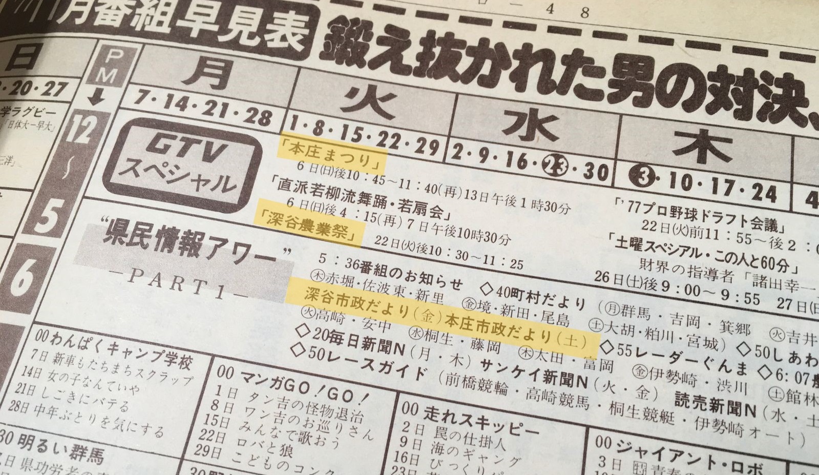 群馬テレビ公式 ポチッとくん 先日 アノ街やこの街に出没する番組で 埼玉県本庄市 を扱った際 ぼくの名前が出てきたらしいんだけれど 本庄市政だより は1976年から78年にかけて放送していたんだワン 特番の本庄まつりや深谷農業祭と合わせて