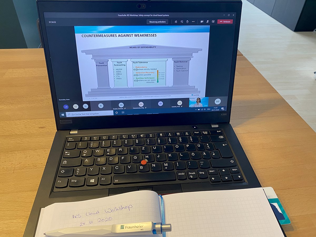 FraunhoferIKS's tweet photo. Representatives from industry and science discussed challenges of #cloudbasedsystems for #safety critical applications at yesterday’s virtual #cloud workshop by Fraunhofer IKS. If you missed it, we recommend our whitepaper on the same topic. https://t.co/MsdrtbDooi https://t.co/A91CF8YWOP