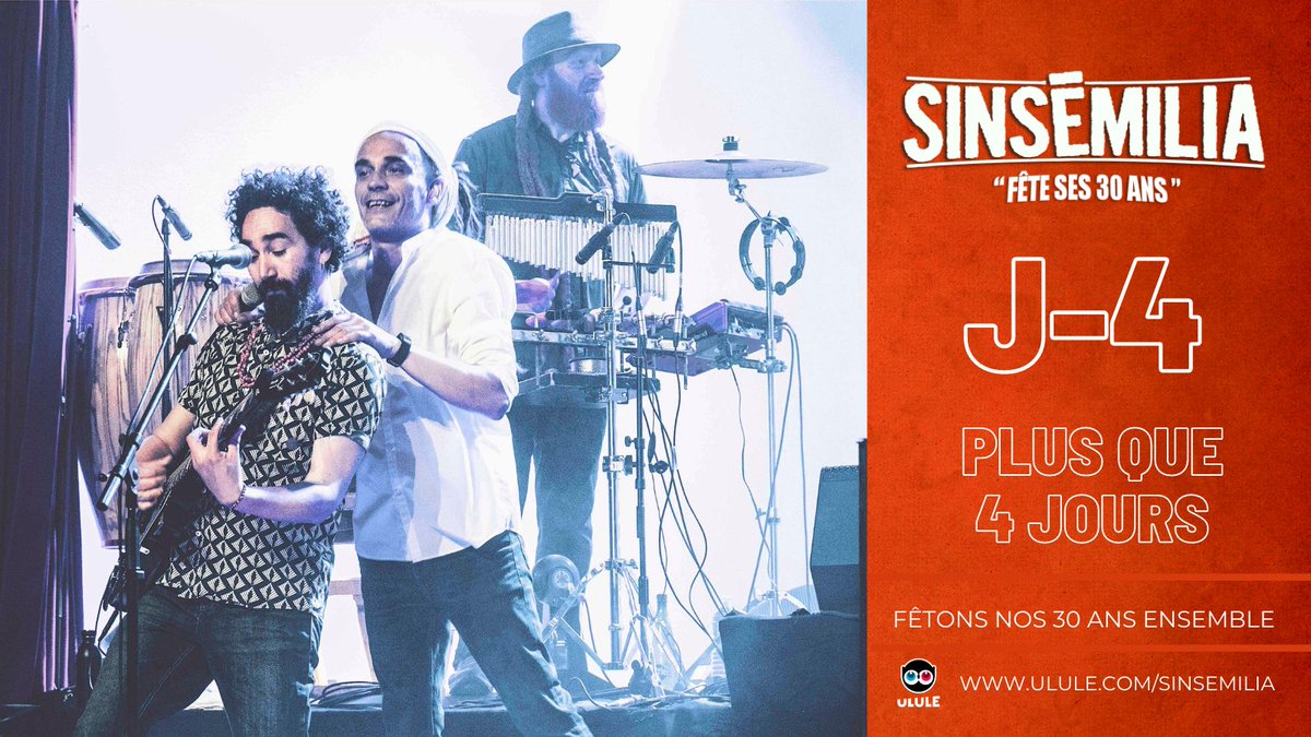 Plus que 4 jours sur fr.ulule.com/sinsemilia/

#Sinsémilia #Sinsé30ans