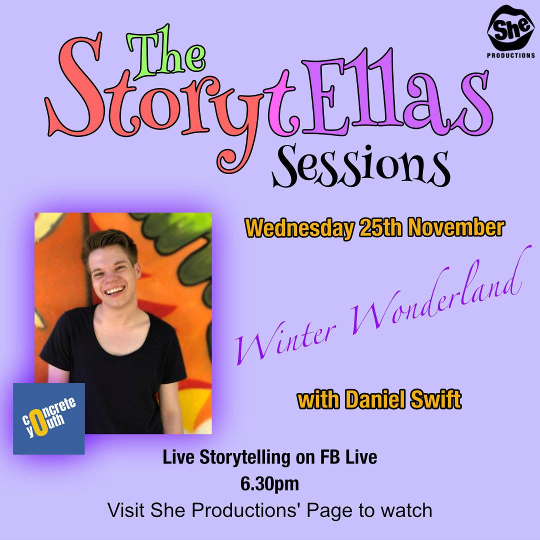 concrete_youth's tweet photo. Dan will be delivering an exclusive, sneak peek signed story of our upcoming online production of #WinterWonderland!
Fancy giving it a watch? Pop over to the @ProductionsShe Facebook page at 6:30pm tonight!
❄️❄️❄️ https://t.co/jCPpGRanHY