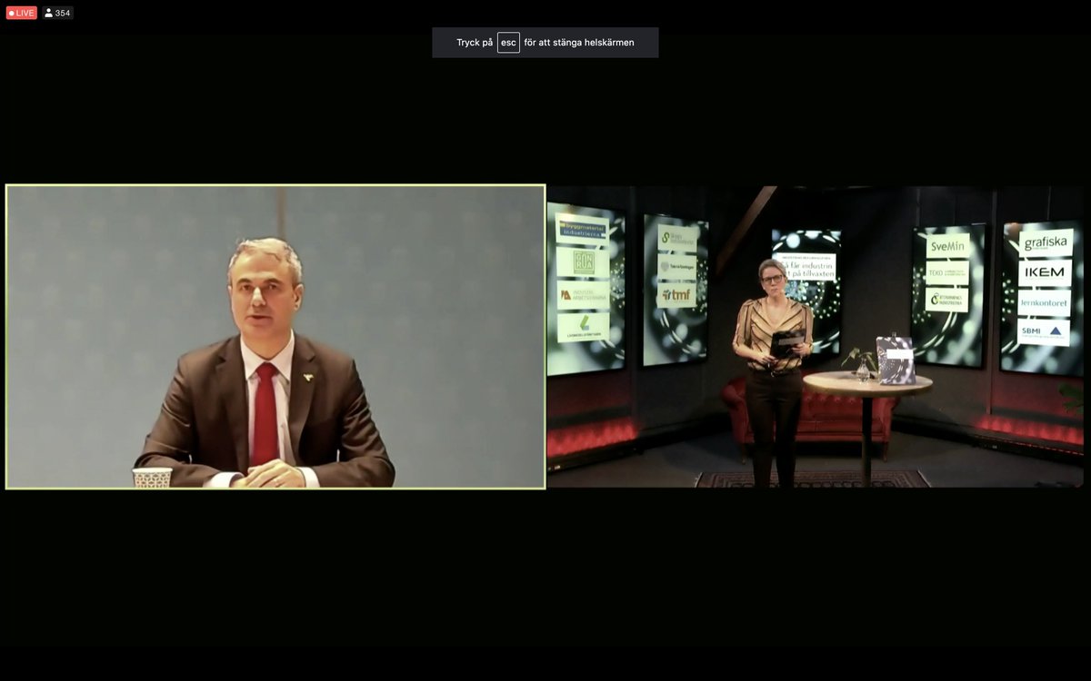 "Den svenska industrin är på tårna, vilket gläder mig" <a href="/IbrahimBaylan_/">Ibrahim Baylan</a> vid lansering av #industrinsreformagenda Stream här: vimeo.com/fotografiskast… 

<a href="/teknikforetagen/">Teknikföretagen</a> <a href="/Svemin_mining/">Svemin</a> <a href="/IKEM_SE/">IKEM</a> <a href="/livsmedel/">Livsmedelsföretagen</a>
<a href="/Skogsindustrin/">Skogsindustrierna</a> <a href="/GRONA_Sverige/">Gröna arbetsgivare</a> <a href="/Traomobel/">TMF</a>  <a href="/grafiskaforetag/">Grafiska Företagen</a> <a href="/Jernkontoret/">Jernkontoret</a>
 mfl