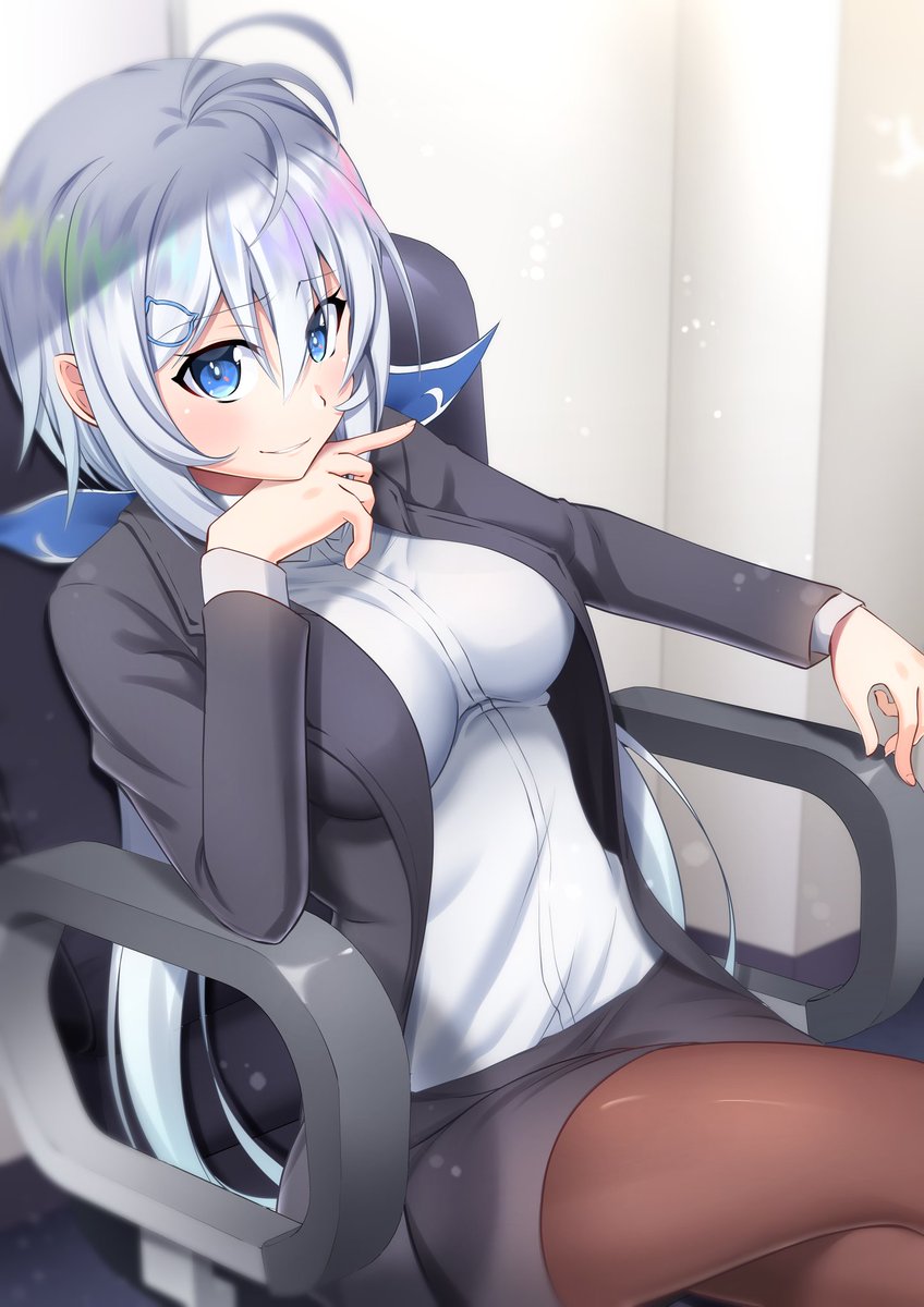 電脳少女YouTuberシロ 「最近絵上げられてないから再喝します… 」|びろぶどう@FANBOX毎月更新のイラスト
