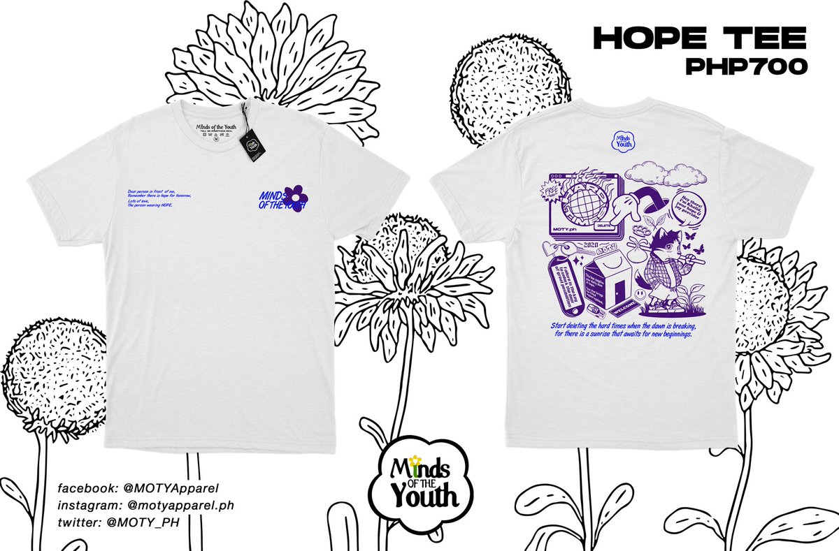 MOTY_PH's tweet photo. "HOPE TEE"

After the loss and failure, hope is better reflected, because then inner strength and toughness is established.

Available in Black and White Colorways
₱ 700 | Available in XS - 3XL in sizes
ETA: 3rd week of December
 
DELIVERY/MEET UP: Angeles City
SHIPPING: J&amp;T https://t.co/ZdZUCponau