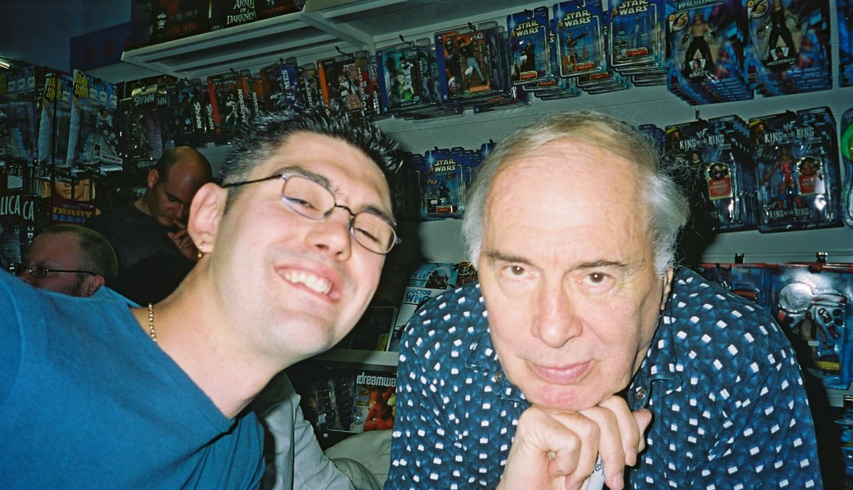 Today's Camping It Up star is Doctor Who guest actor across the eras, Packer himself, Peter Halliday. Terrible photo of me, but this was a difficult signing as I remember and Mr Halliday was somewhat slightly grumpy. Still, you can't win 'em all!