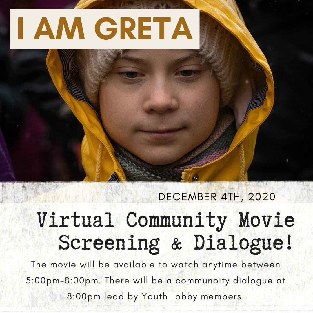 We are excited to announce a special virtual event that we are hosting: an online screening and conversation of the new film I AM GRETA on December 4th.
Stay tuned for more info!