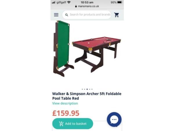 Green snooker table  gumtree.com/p/for-sale/gre…