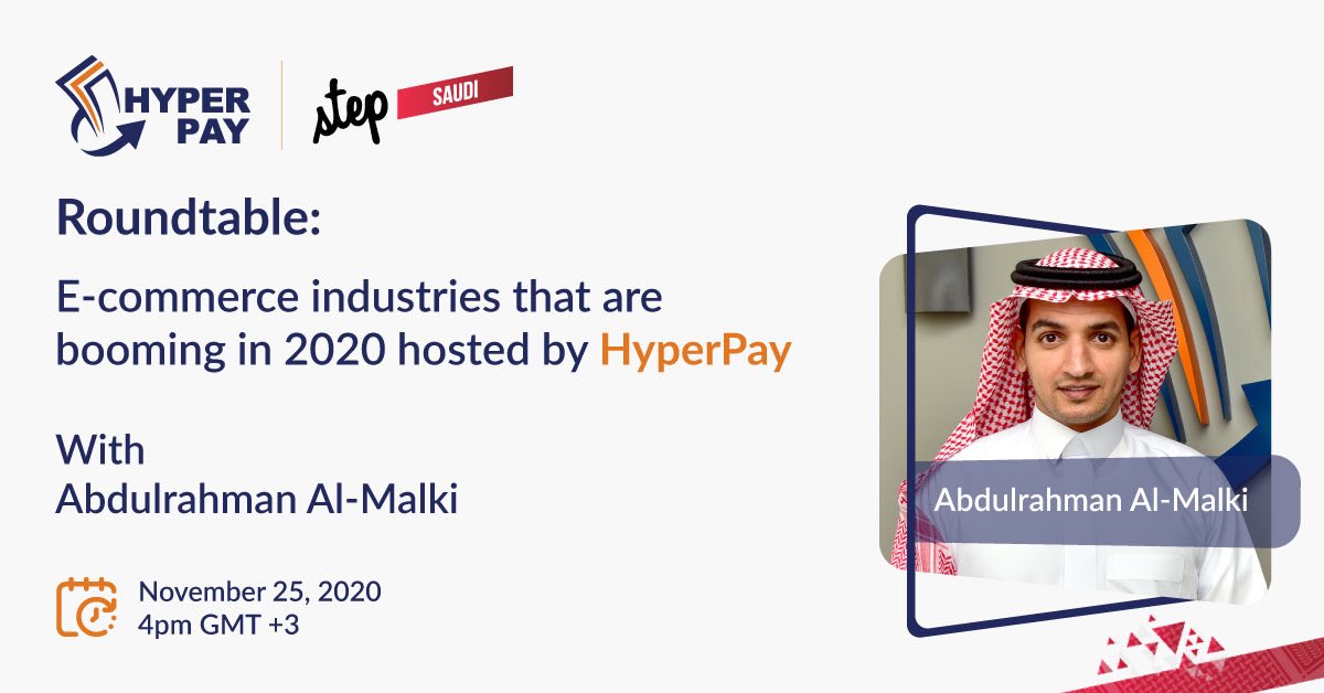 HyperPay's tweet photo. اليوم حنتكلم عن توجهات التجارة الالكترونية في عام ٢٠٢٠ مع عبدالرحمن المالكي. انضموا إلى الجلسة الساعة 4 مساءً بتوقيت السعودية.
شاركونا رأيكم: ما هي أهم التطورات في قطاع التجارة الالكترونية؟ 👇🏻
#StepSaudi2020
#التجارة_الالكترونية https://t.co/LBHfQzWBP2