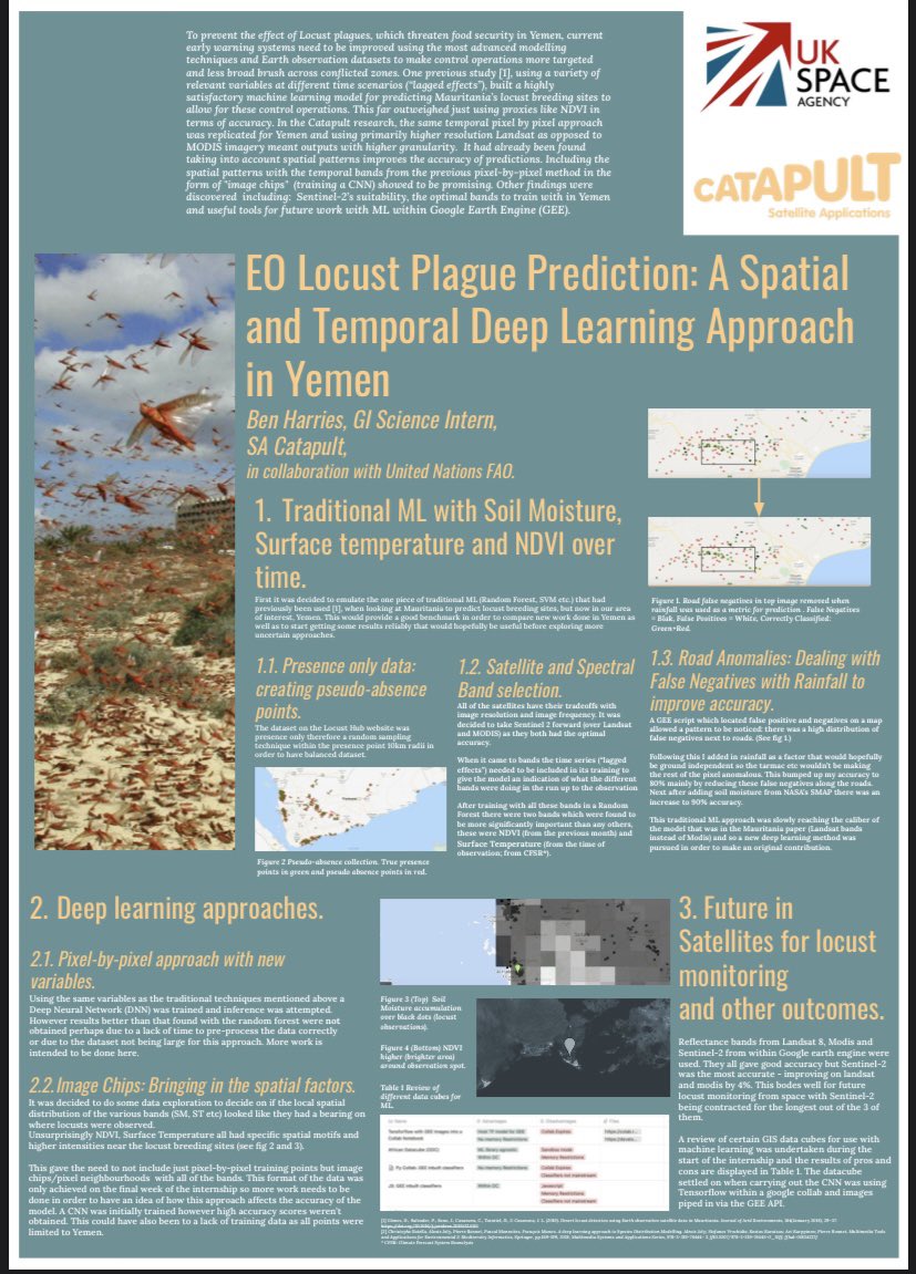 SarahChees's tweet photo. Big congratulation to @BenHarries_  on his SPIN poster and presentation at the virtual SPIN showcase today. It has been a pleasure working with you at @SatAppsCatapult @spacegovuk. https://t.co/O2EQKbZYc2