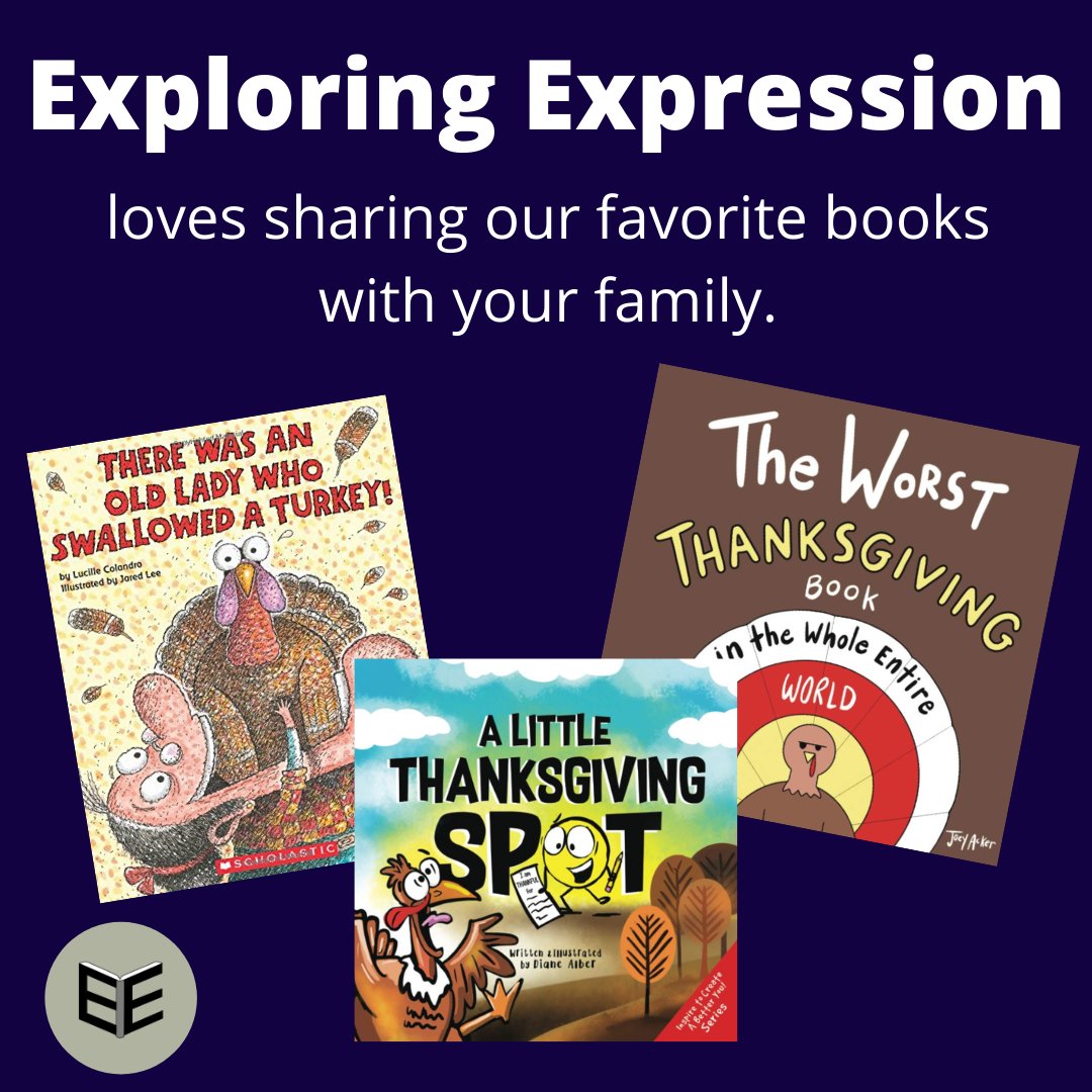 exexadmin's tweet image. Watch Brandy read her favorite Thanksgiving books at on our Blog site bit.ly/3kPPJnC or on Brandy Champeau&apos;s YouTube channel.
#exploringexpression, #exploringexpressions, #homeschoolbooks, #raisingreaders,    #recommendedbooks, #childrensbooks, #thanksgiving, #readtome