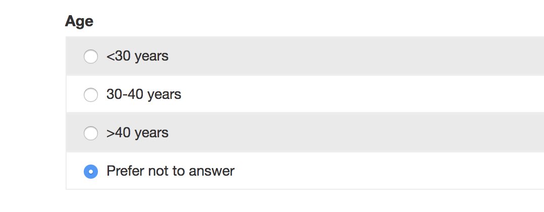 This is from an agency I used to work at, from our employee survey. I use it in talks because not only does it show who matters, I realized if I actually gave my age, I would de-anonymize myself. I was the ONLY non-management woman over 40. (We had many 20s so it’s not the same)