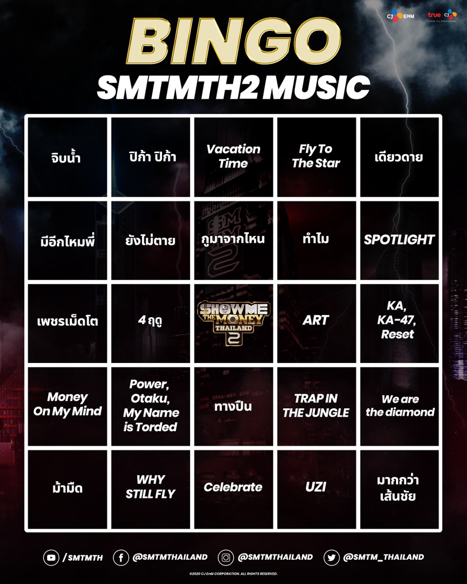 smtm_thailand's tweet photo. ฟังเพลงของ SMTMTH2 ครบทุกเพลงแล้วรึยัง? ลองมาดูซิ! ใครจะบิงโกก่อนกัน!!!
ใครยังไม่ไปฟังมาฟังเลยที่นี่ ► https://t.co/VtZ8IcKzdV
#SMTMTH2 #CHANGE #SMTMTH2Music https://t.co/Vmr2nokc6T