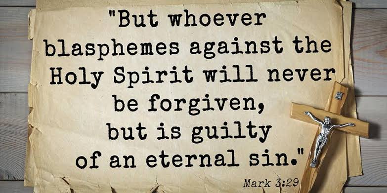 IAm_Baneng's tweet photo. The unforgivable sin..
Mark 3:28–29, Matthew 12:31–32, Luke 12:10
#blasphemyisintolerable
@ApatheticDame @boykape @ForDLVofCountry @IHateFakePple @Proudly__pinay @GratumTwit https://t.co/AMYCdbyHtt
