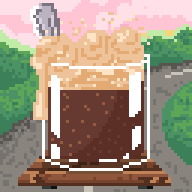 TweetsNoise's tweet image. I'm a little late to the party but I wanted to make something in pixel art today!

It's a Root Beer Float... Float. 🍺🍨🎉🥳
#paradefloat #pixelart #rootbeer #pixel_dailies #aseprite @Pixel_Dailies