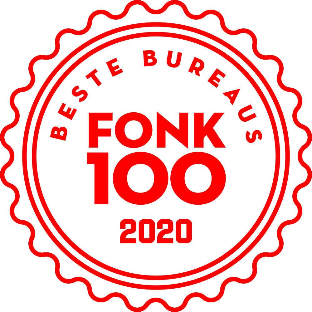 Yay, we staan in de FONK100 beste bureau's van 2020, op basis van klanttevredenheidsonderzoek. Trots op ons team! Go, Accent Interactive!