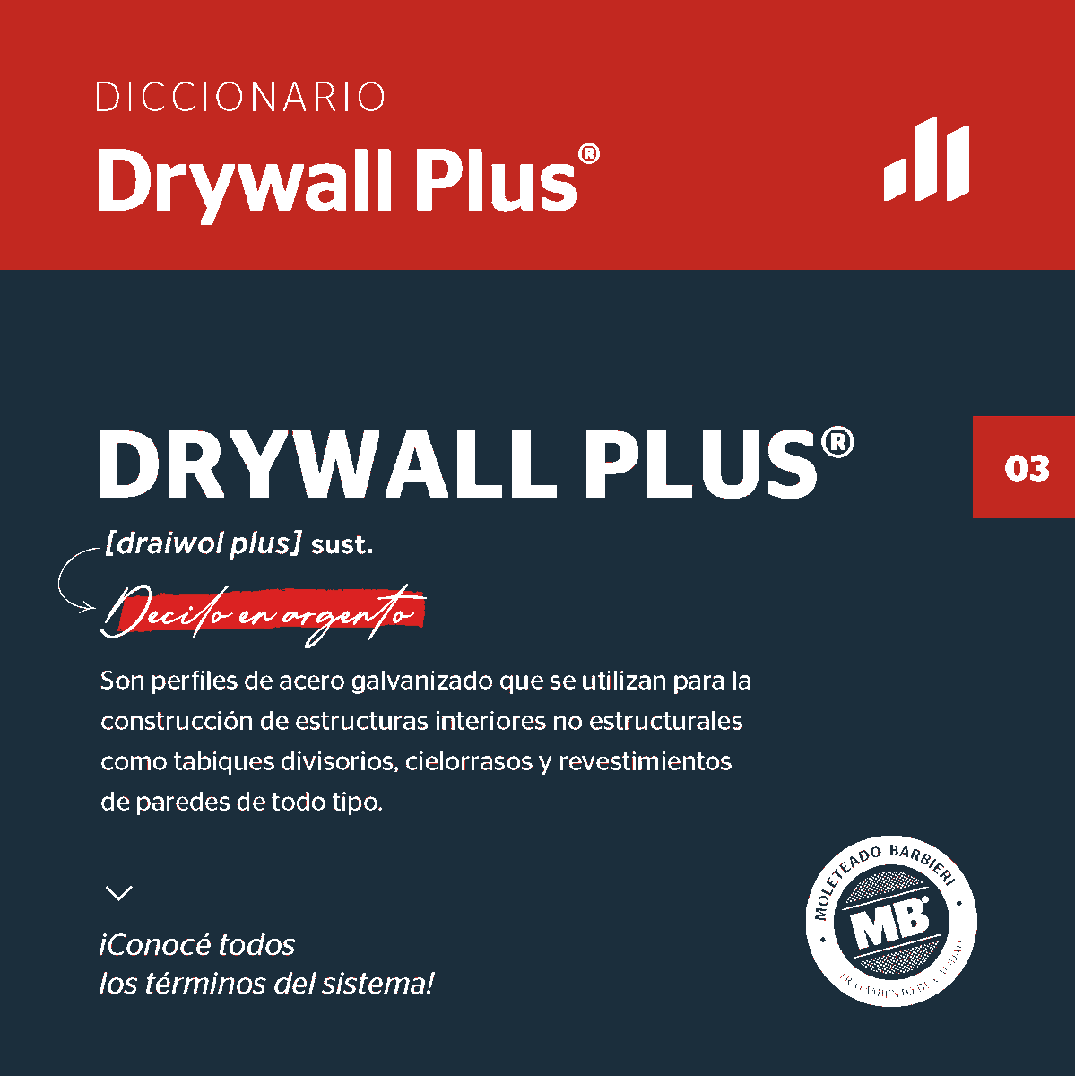 barbieriarg's tweet photo. 📖 Diccionario ilustrado de #DrywallPlus

🤔 Conocé todo los términos del sistema.
¿Qué son los perfiles Drywall Plus?

👉🏼 Descargá el diccionario y tené al alcance de tu mano, todas las definiciones.https://t.co/gVU78dljTI https://t.co/zQFmSUiGw6
