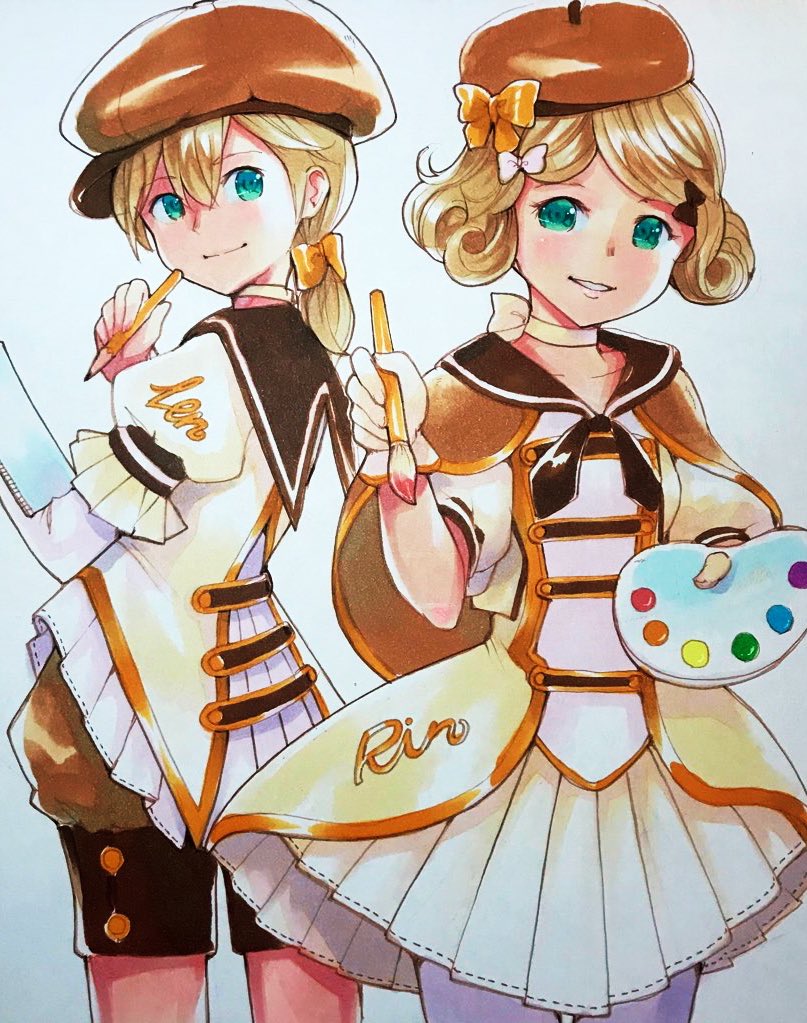 鏡音レン 「#いい双子の日 

(*'▽'*)(*'▽'*)
リンレン可愛い? 」|MayoRiyo まよりよのイラスト