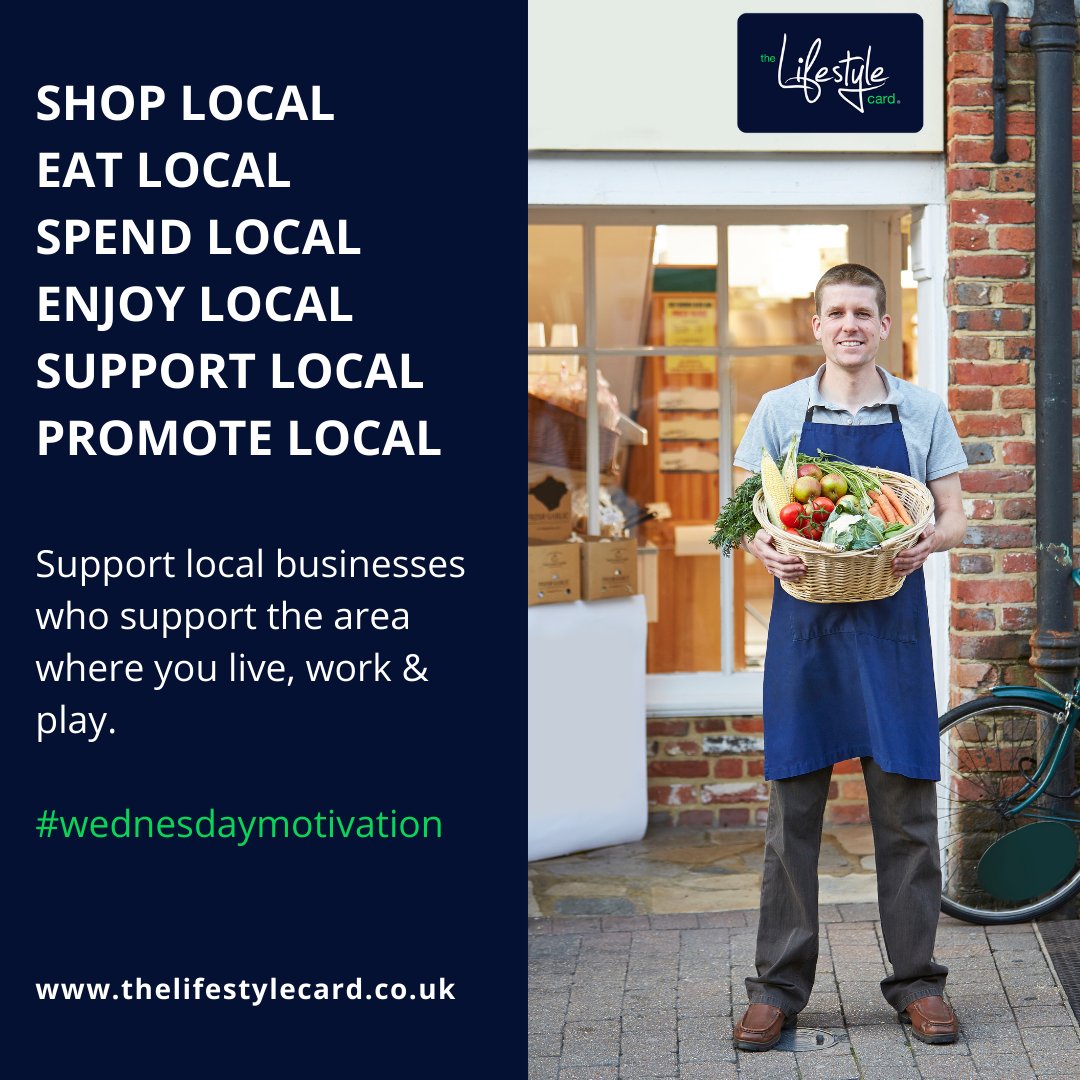 This #wednesdaymotivation give a shout out to local businesses by giving them a mention in the comments.
#supportlocal #local #loyaltycard #lovelocal #shoplocal #spendlocal #eatlocal #enjoylocal #promotelocal #thelifestylecard #hampshire #wiltshire  #berkshire