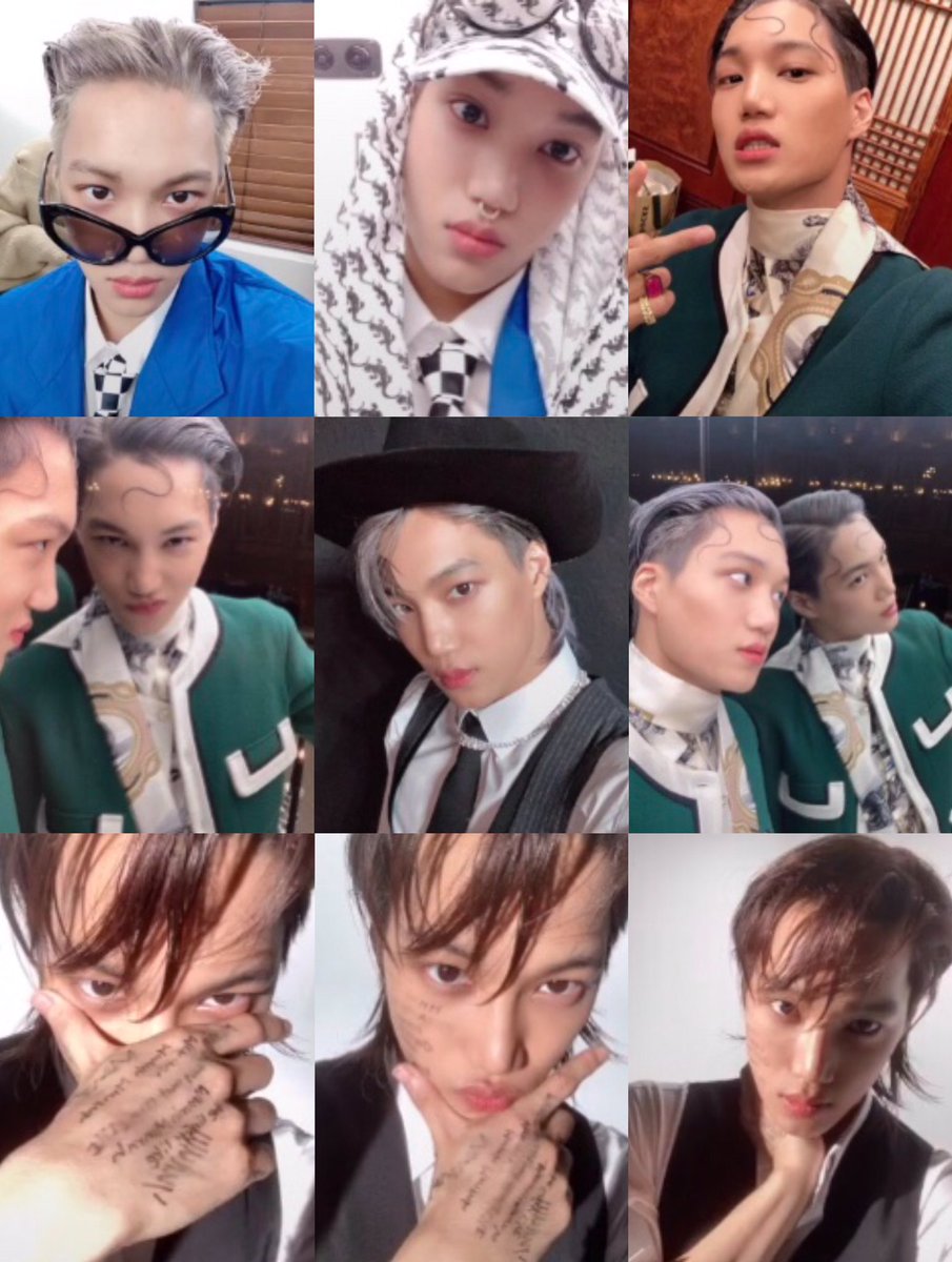 ohsenh's tweet image. kai’s photocards that were not chosen 😭