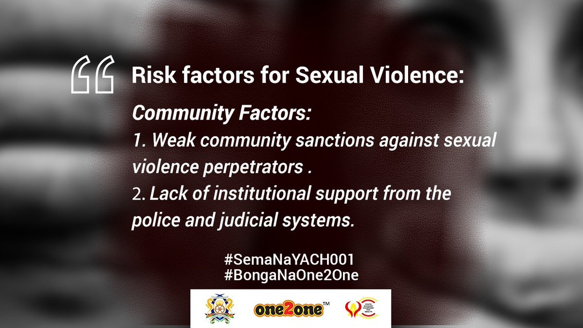 MombasaYACH's tweet photo. These are some of the community factors associated with violence
#SemaNaYACH001
#BongaNaOne2one https://t.co/TzA2Dtb2bg
