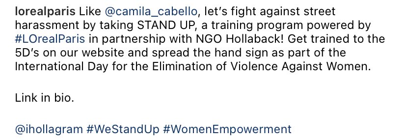Camila on lorealparis’ post on Instagram